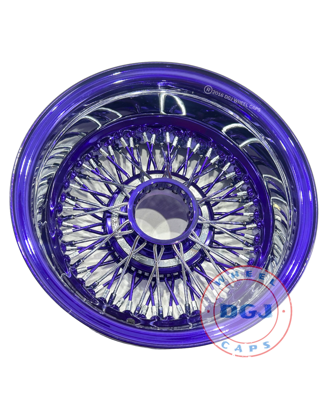 Zenith Style 14's Rev 72 Cross Lace Candy Purple & Chrome Lowrider Wire Wheels