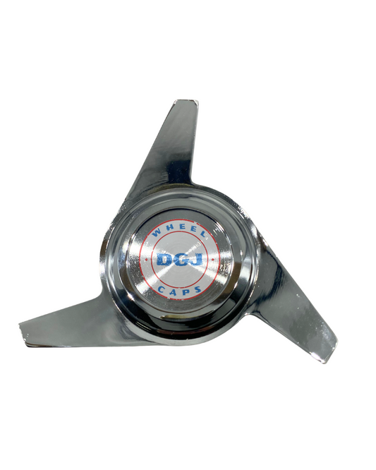 DAMAGED Single (LEFT) 3 Bar Cut Chrome Knock-Off Spinner for Lowrider Wheels