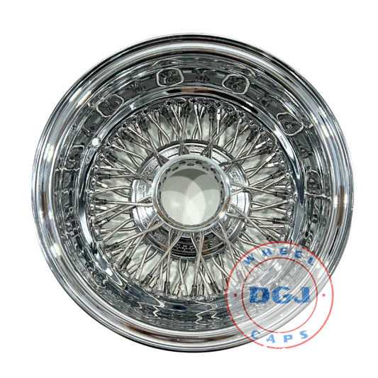 Lowrider Wire Wheels DGJ Wheel Caps
13x7 Zenith Style Rev 72 Cross Lace Chrome Stainless Steel Lowrider Wire Wheels