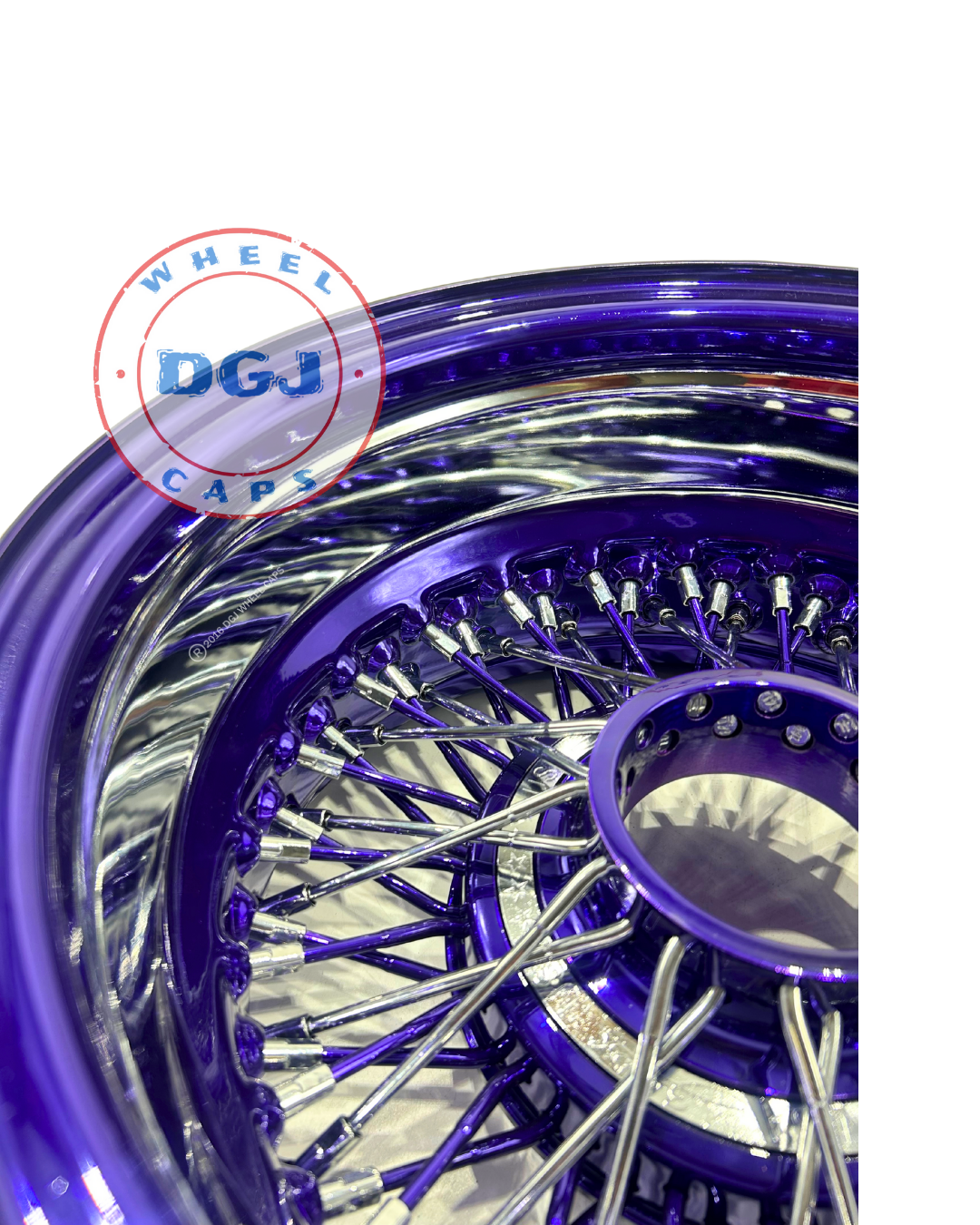 Zenith Style 14's Rev 72 Cross Lace Candy Purple & Chrome Lowrider Wire Wheels