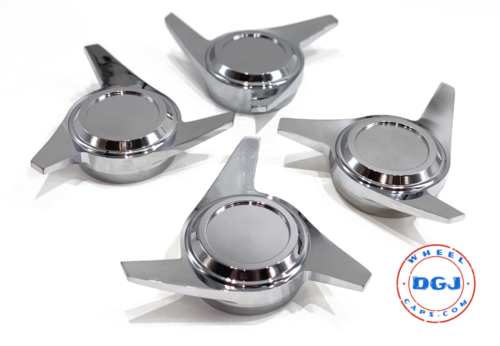 3 Bar Cut Chrome Knock-off Spinners & Lead Hammer for Lowrider Wire Wheels (C)