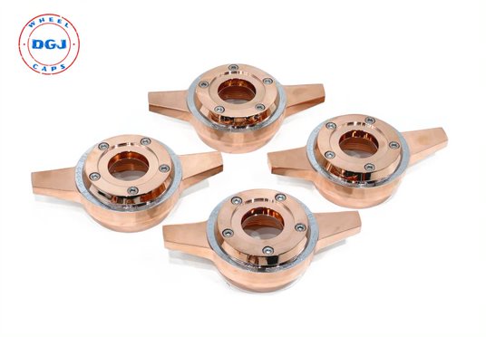 Zenith Locking Style Rose Gold + Chrome Rings/Screws Knockoff Spinner Caps