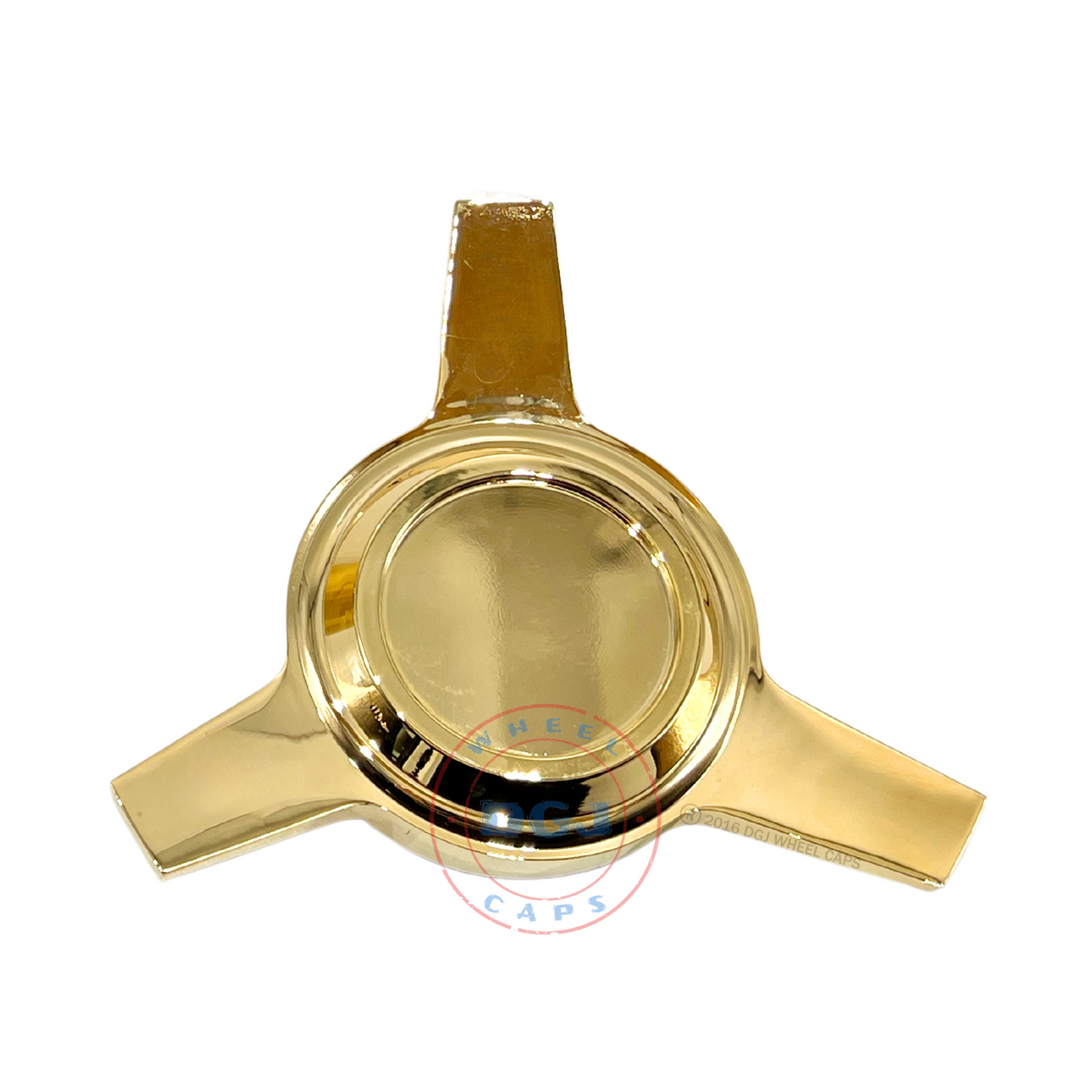 Single (Right) 3 Bar Cut Straight Gold Knock-Off Spinner for Lowrider Rims (NS)