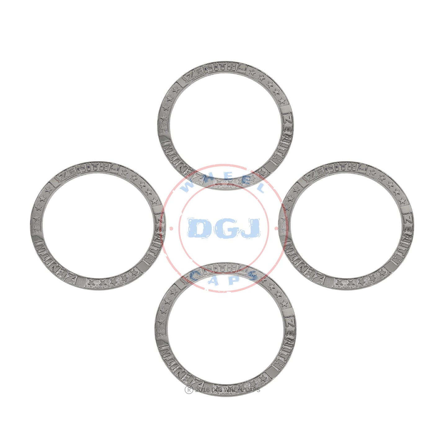 Superswept Zenith All Chrome Rings for Lowrider Wire Wheel Knockoffs