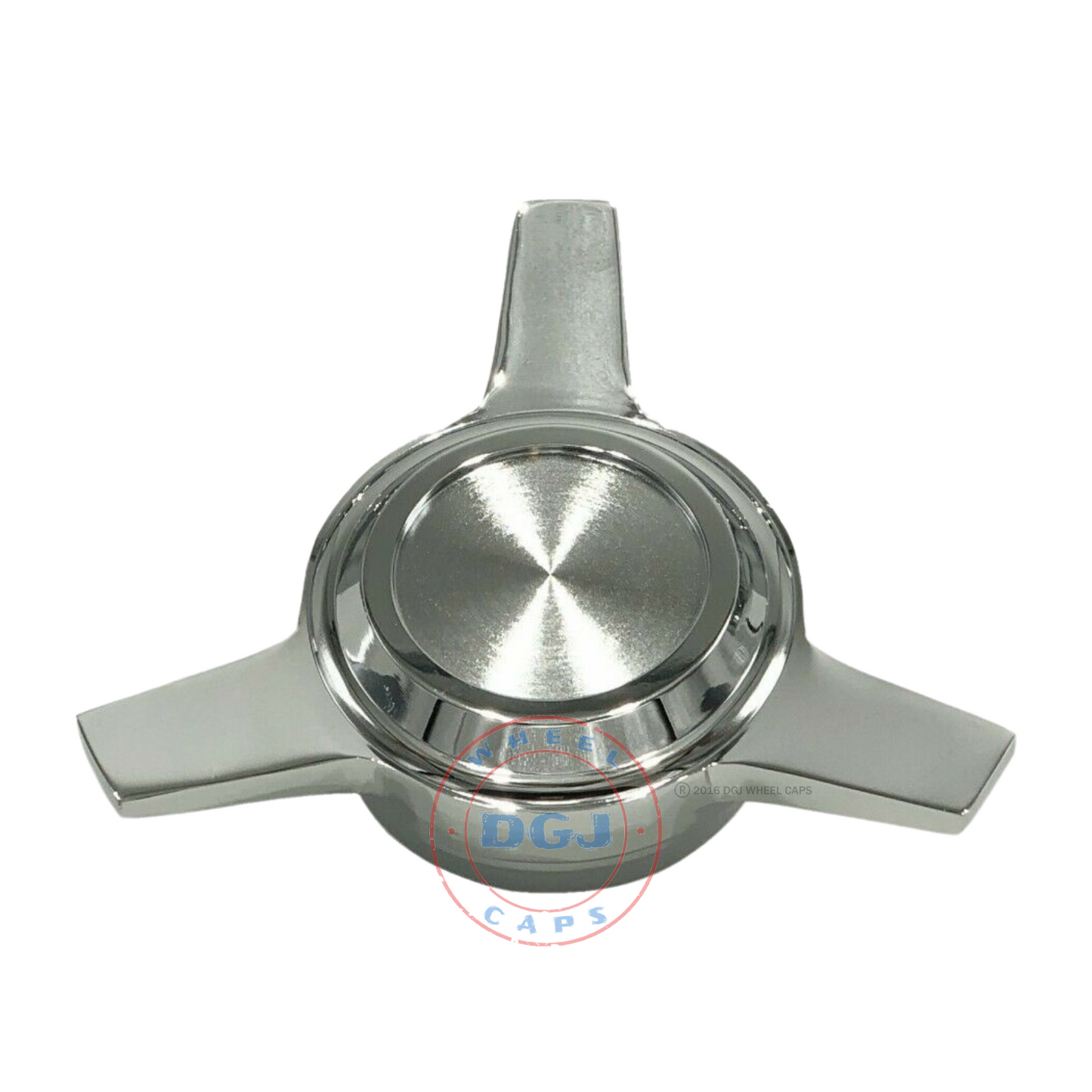 Single (Left) 3 Bar Cut Straight Chrome Knock-Off Spinner for Lowrider Rims (NS)