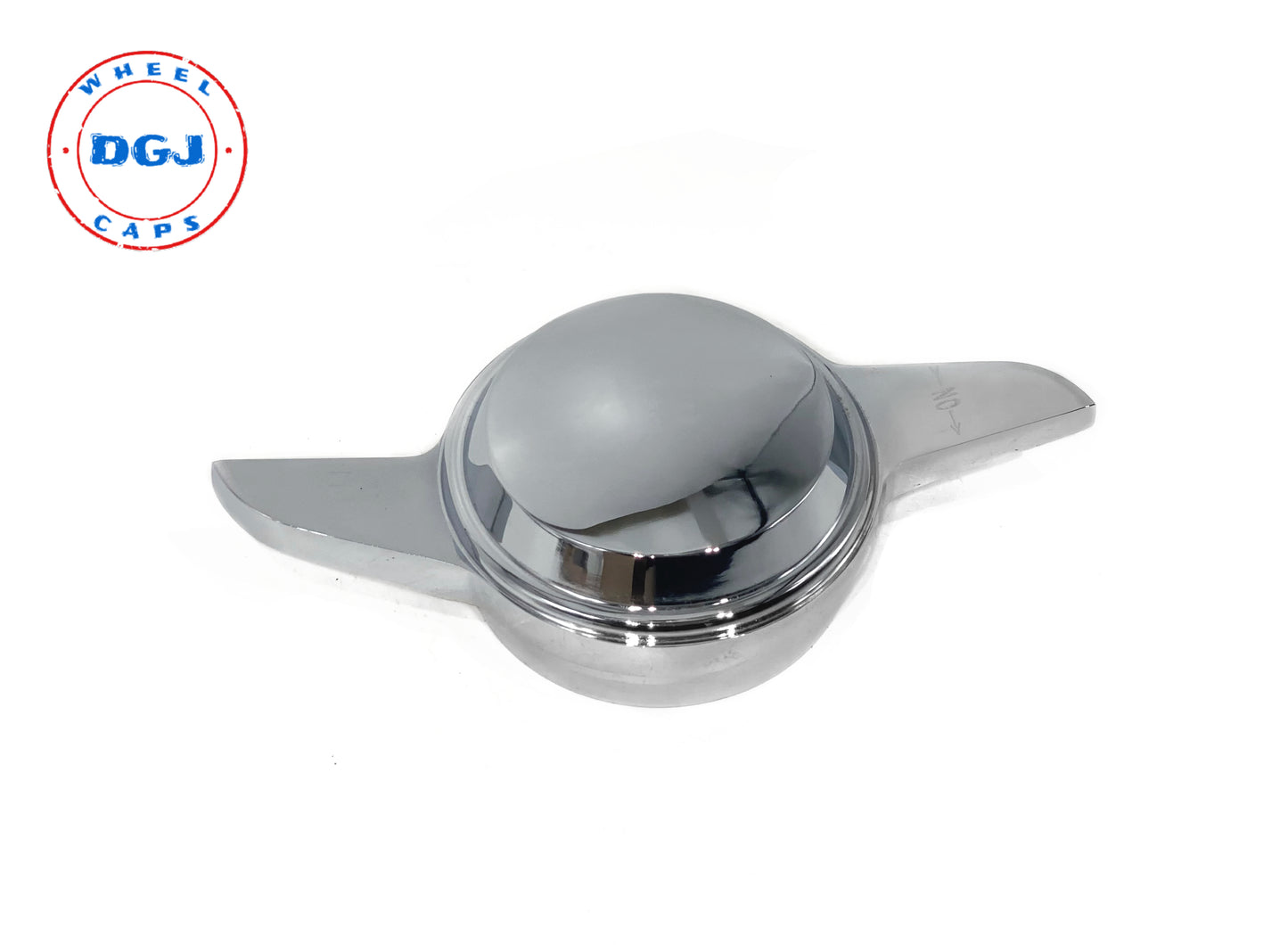 Single (Left) 2 Bar Smooth Chrome Knockoff Spinner for Lowrider Wire Wheel