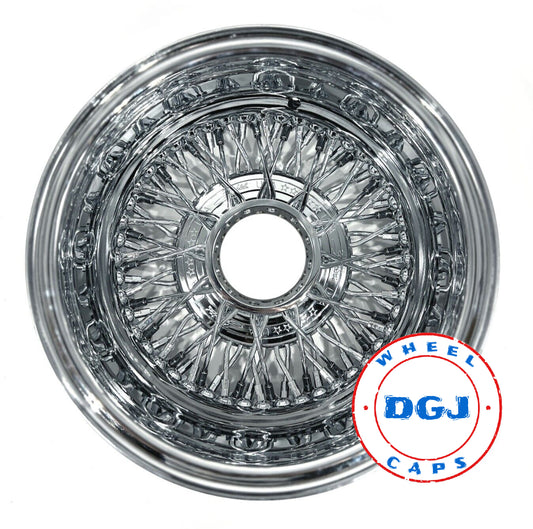 Lowrider Wire Wheels DGJ Wheel Caps 13x7 Zenith Style Rev 72 Spokes Cross Lace All Chrome Lowrider Wire Wheel Rims