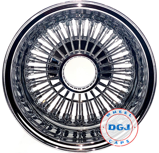 13x7 Rev 72 Spokes Straight Lace All Chrome Lowrider Wire Wheel Rims