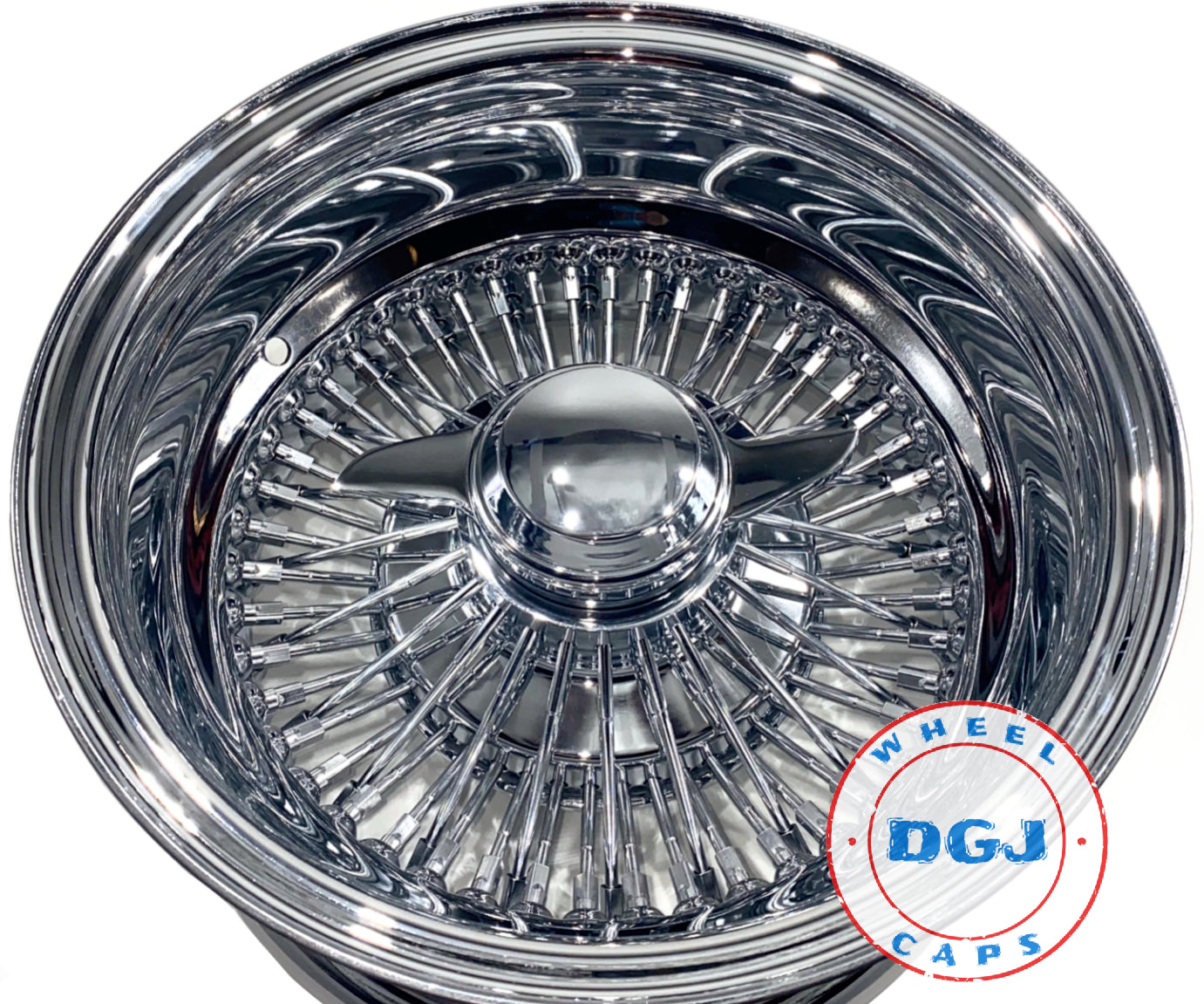 13x7 Rev 72 Spokes Straight Lace All Chrome Lowrider Wire Wheel Rims
