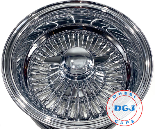 14x7 Rev 72 STR Spokes All Chrome Lowrider Wire Wheel Rims