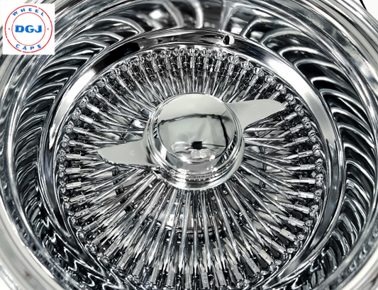 14x7 Rev 100 Spokes Chrome Lowrider Wire Wheel Rims