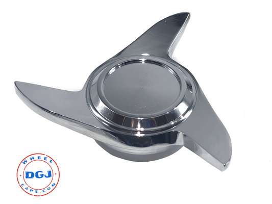 3 Bar Old School Cut Chrome Knock-Off Spinner Caps for Lowrider Wire Wheels