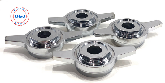 Zenith Hex Cut Superswept Chrome Knock-Off Spinner