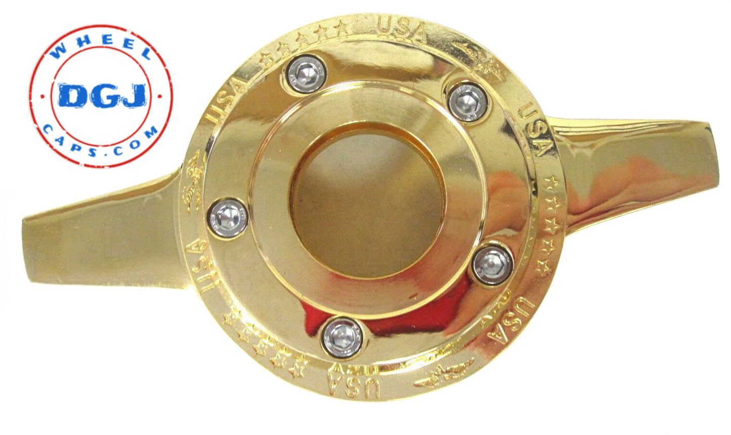 Zenith Style Locking Gold Rings for Lowrider Wire Wheel