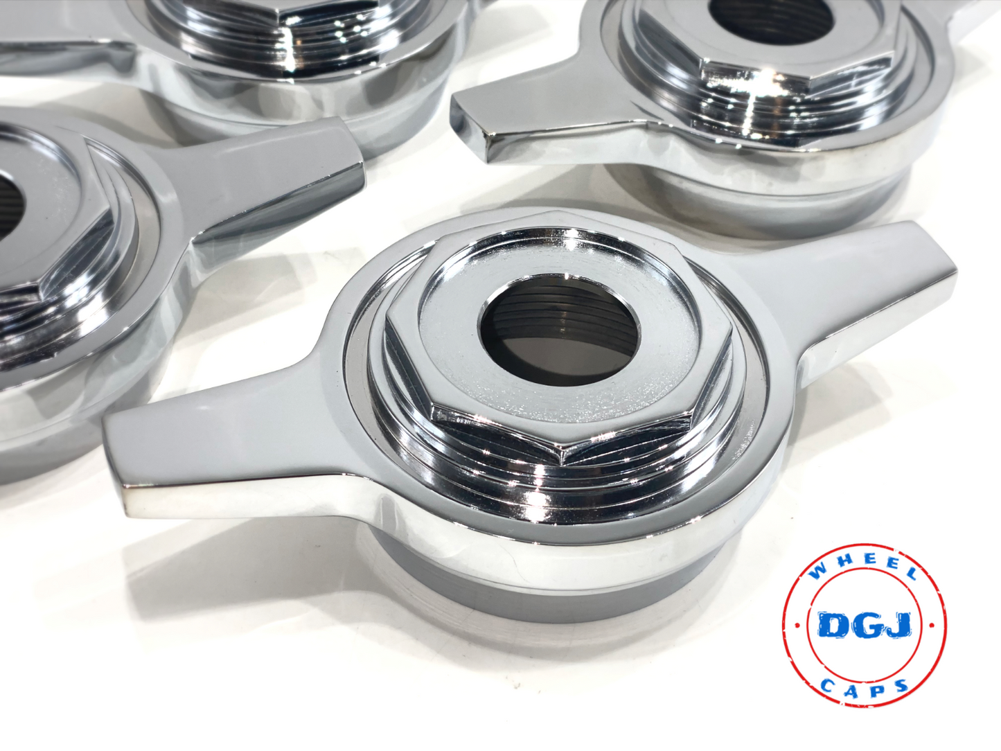 Zenith Hex Cut Superswept Chrome Knock-Off Spinner