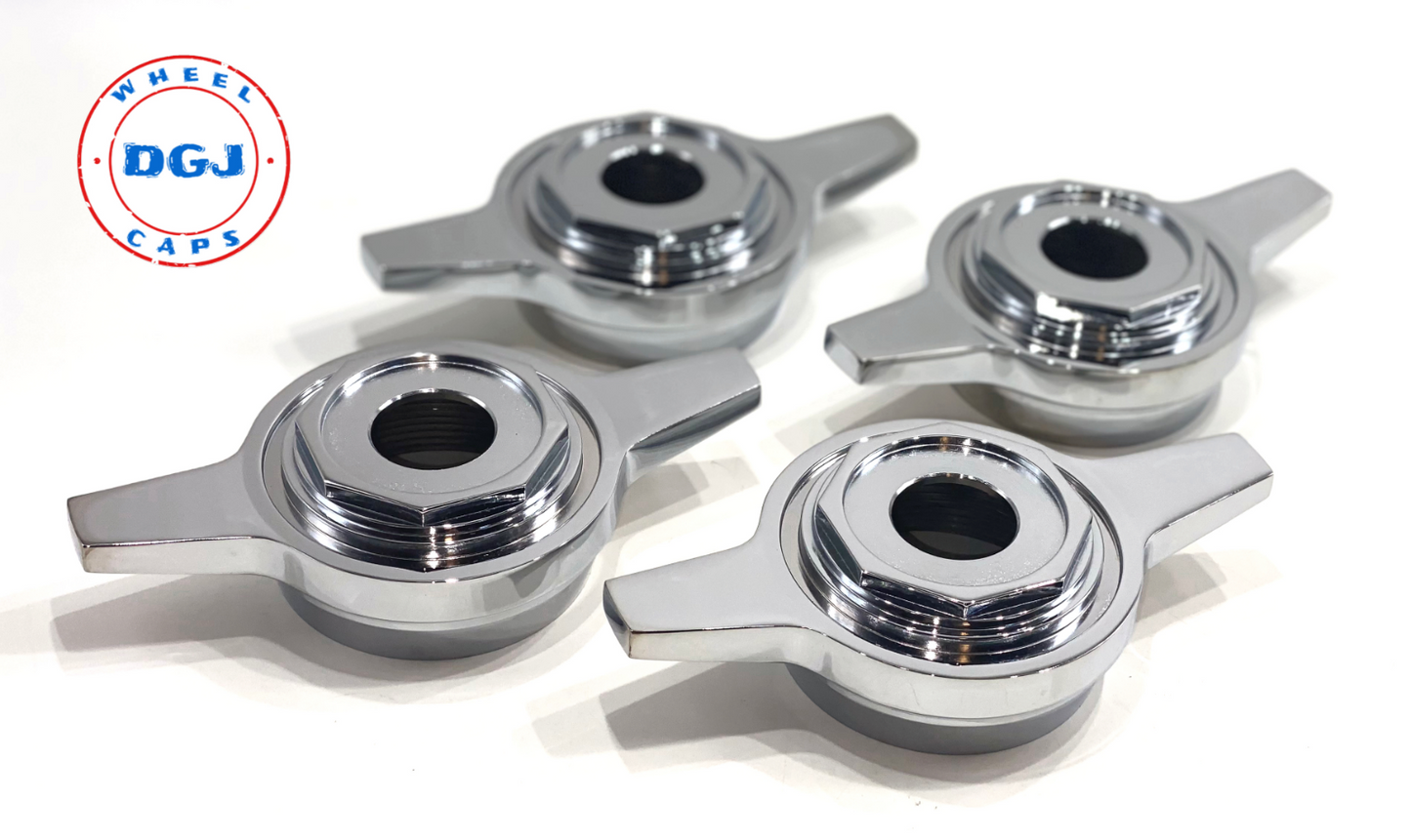 Zenith Hex Cut Superswept Chrome Knock-Off Spinner