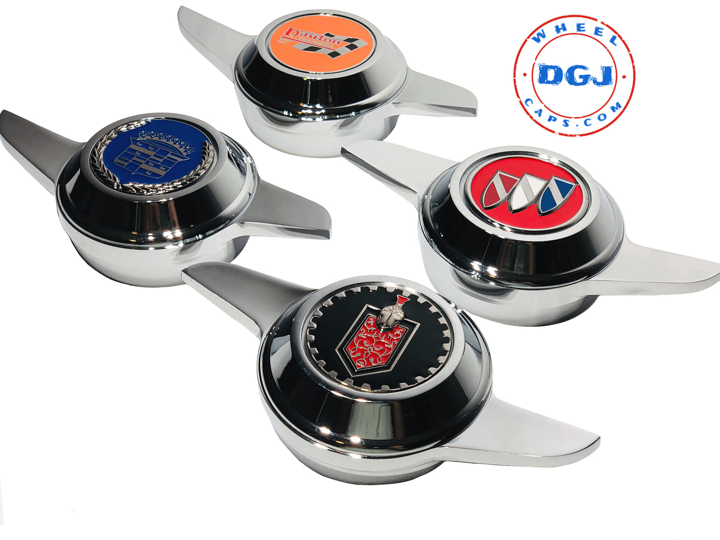 2 Bar Chrome Cut Knock-Offs Spinners