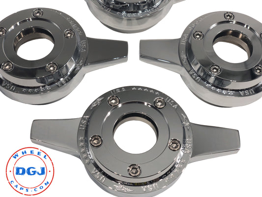 Zenith Style Locking Chrome Rings for Lowrider Wire Wheel