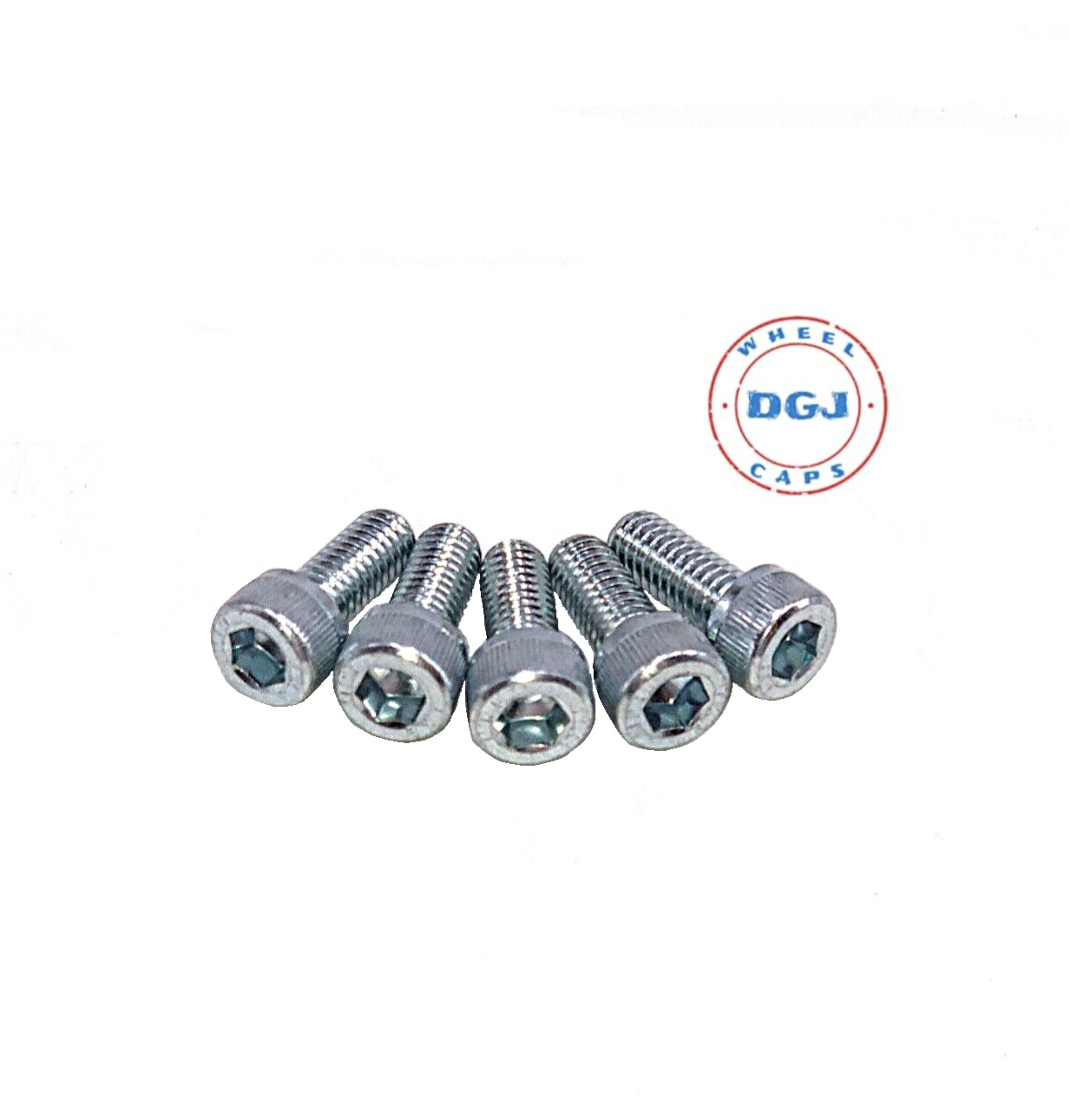 Set of 5 Chrome Locking Nut Screws Set For Lowrider Wire Wheels