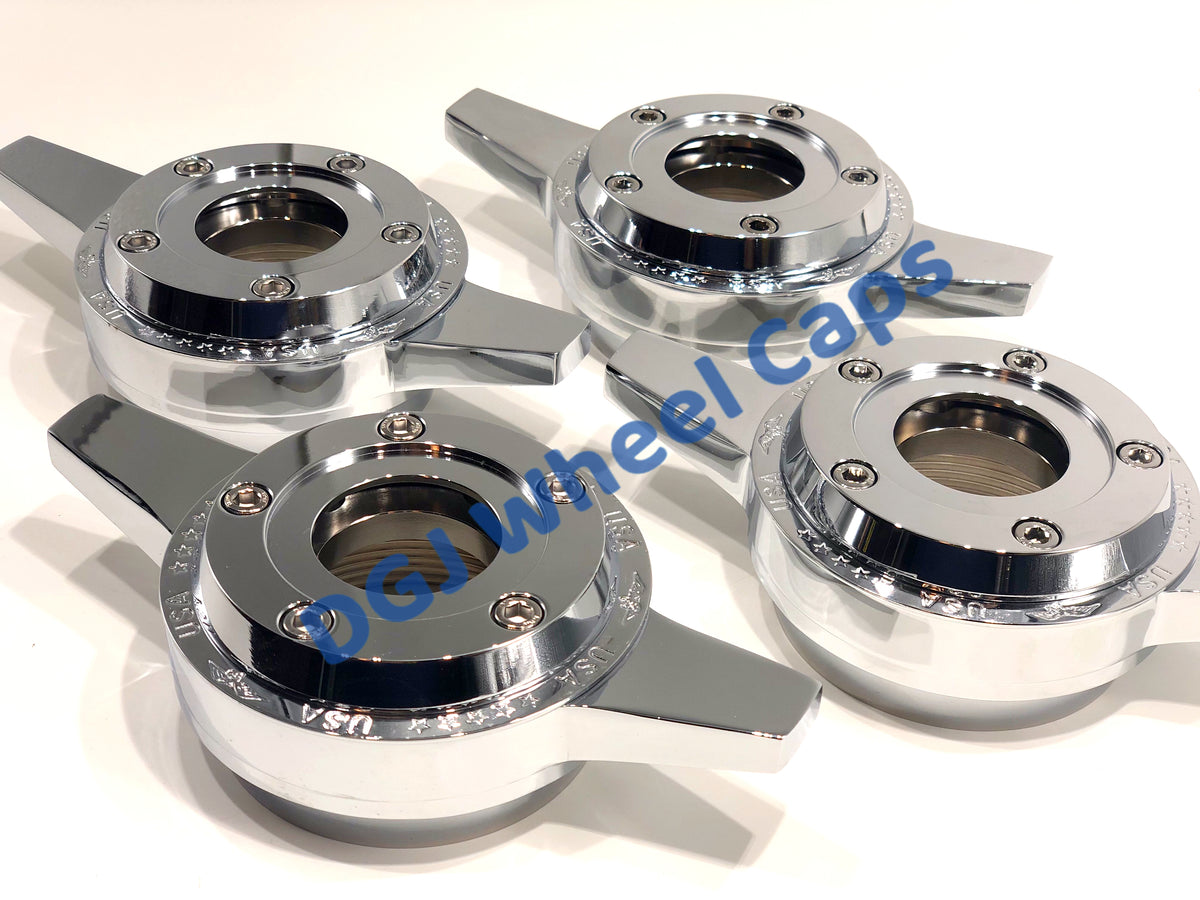 Zenith Locking Style Chrome Cut KnockOffs Spinners DGJ Wheel Caps