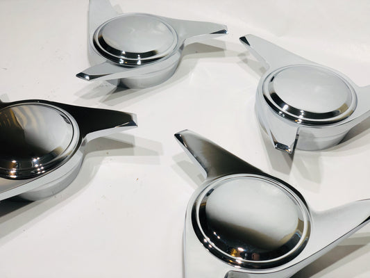 3 Bar Chrome Smooth Knock-Offs Spinners for Lowrider Wire Wheels