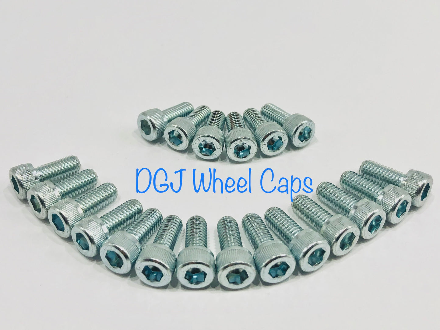 Set of 20 Chrome Locking Nut Screws Set For Lowrider Wire Wheels