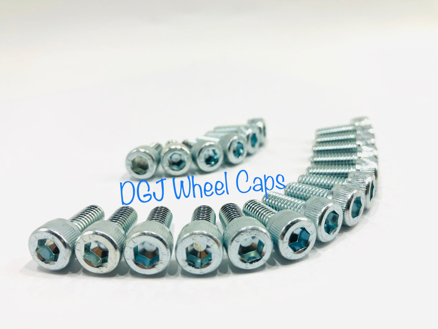 Set of 20 Chrome Locking Nut Screws Set For Lowrider Wire Wheels
