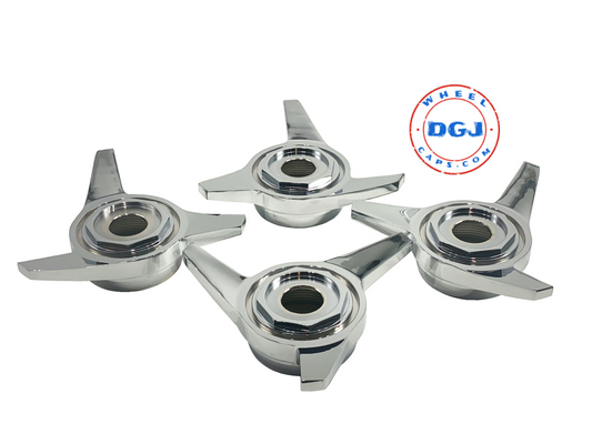 3 Bar Hex Cut Superswept Chrome Knock-Off Spinner