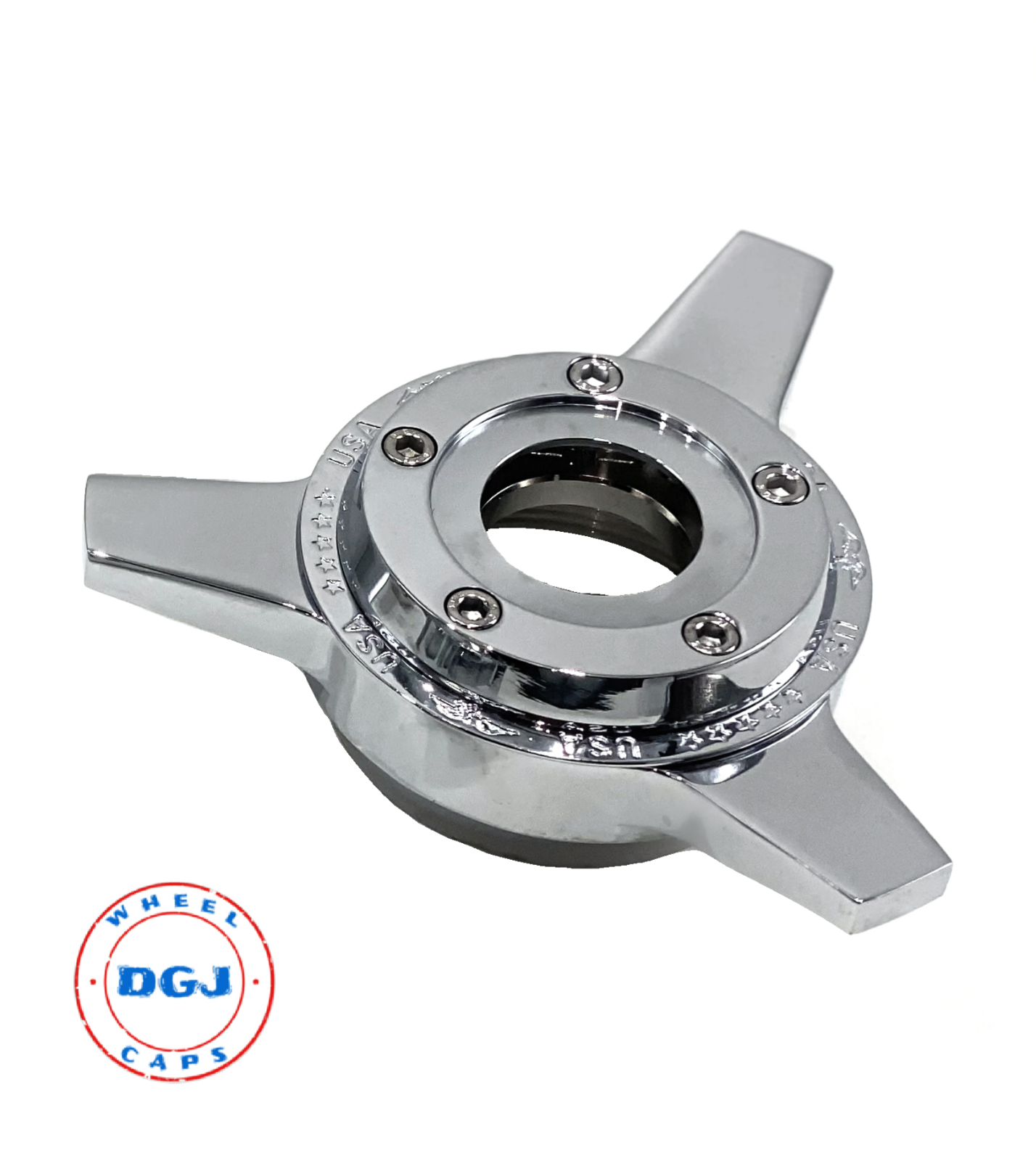 Zenith 3 Bar Locking Cut Chrome Lowrider Wire Wheel Knock-Off Spinners