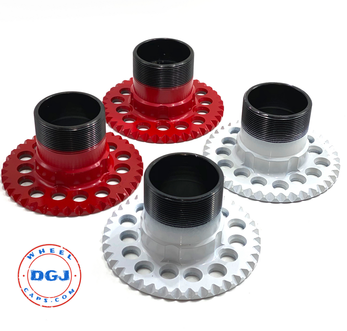 5 Lug Universal Wire Wheel Adapters, Lead Hammer and Zenith Smooth Spi DGJ Wheel Caps
