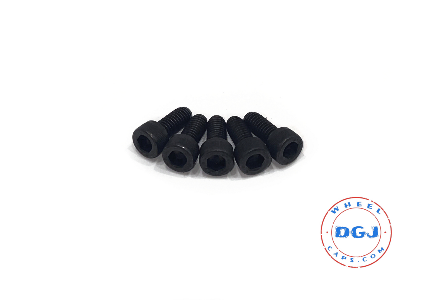 Set of 5 Black Locking Nut Screws Set For Lowrider Wire Wheels