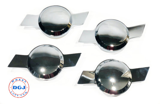 Chevy Type Bowtie Chrome Smooth Knock-Offs Spinners