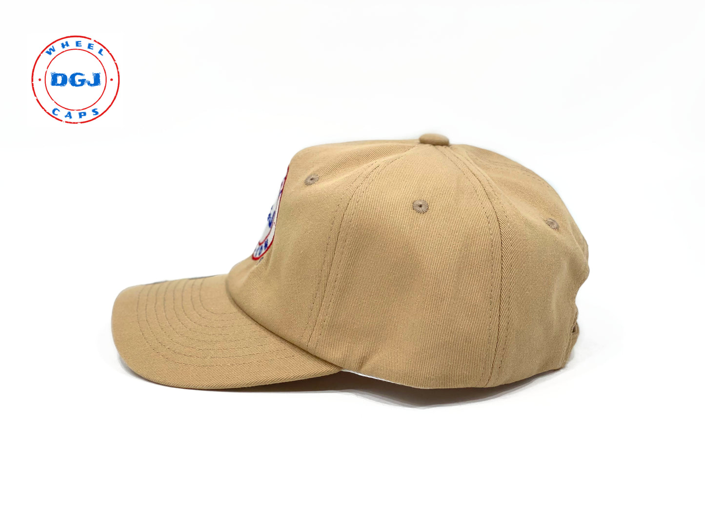 Embroidered DGJ WHEEL CAPS Logo Cap Snapback Hat for Adults Adjustable Unisex
