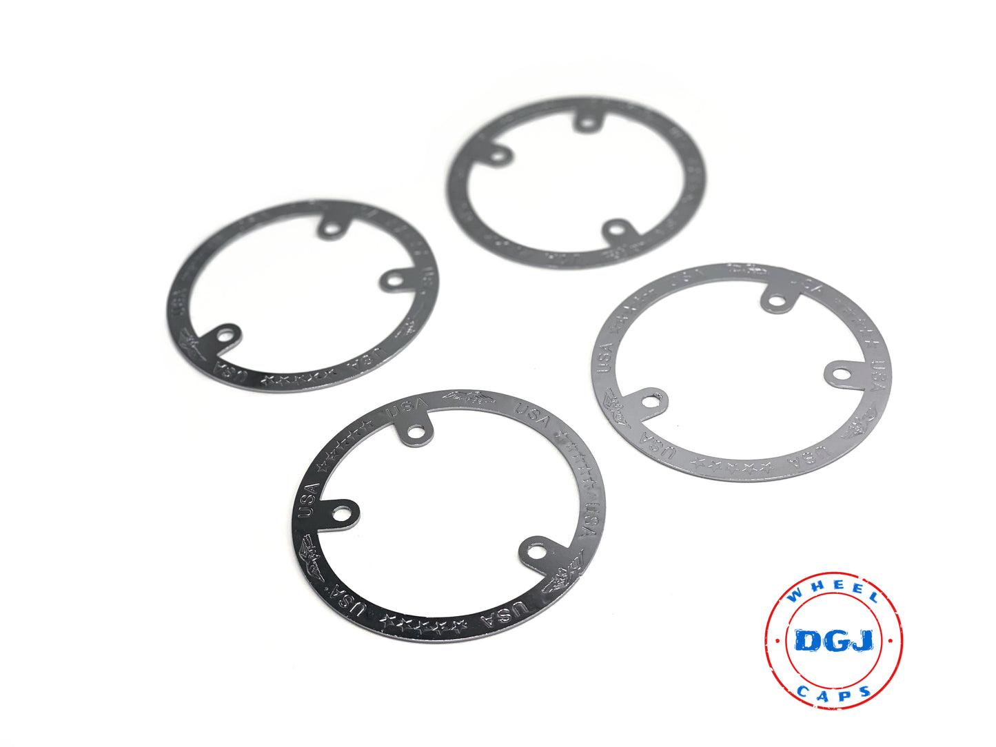 Zenith Style Locking Chrome Rings for Lowrider Wire Wheel