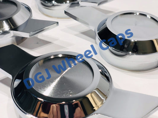 Bowtie Cut Chrome Knock-Offs Spinners for Lowrider Wire Wheels
