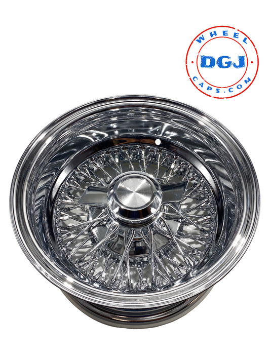 13x7 Reverse 72 Spoke All Chrome Lowrider Wire Wheel Rims