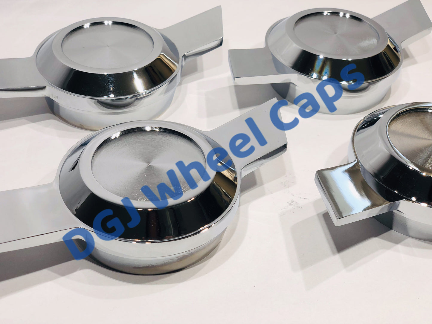 Bowtie Cut Chrome Knock-Offs Spinners for Lowrider Wire Wheels
