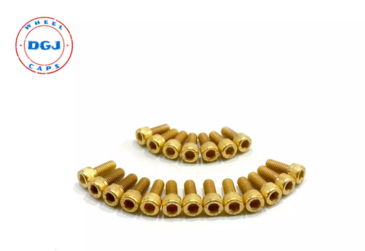 Set of 20 Gold Locking Nut Screws Set For Lowrider Wire Wheels