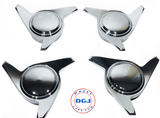 3 Bar Chrome Smooth Knock-off Spinners & Lead Hammer for Lowriders Wire Wheels (M)