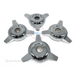 Zenith Old School 3 Bar Cut Chrome Knock-Offs Spinners Caps