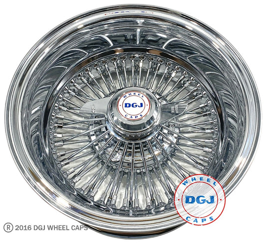 DGJ 14x7 Rev 72 Straight Lace All Chrome Lowrider WW Rims USA Made