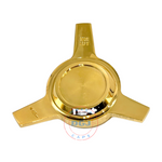 Single (Left) 3 Bar Cut Straight Gold Knock-Off Spinner for Lowrider Rims