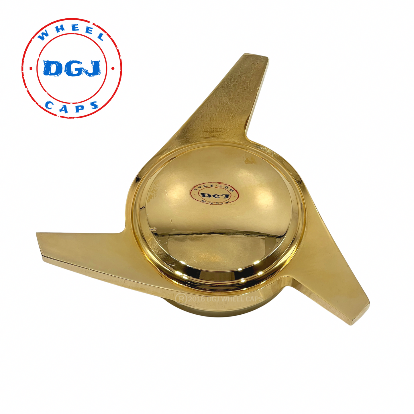 DAMAGED Single (LEFT) 3 Bar Smooth Gold Knock-Off Spinner for Lowrider Rims