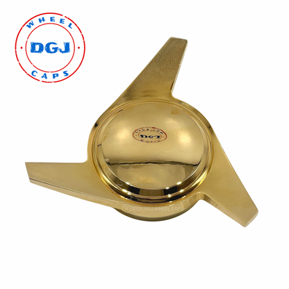 DAMAGED Single (LEFT) 3 Bar Smooth Gold Knock-Off Spinner for Lowrider Rims