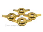 Zenith Cut Gold Knock-Off Spinners for Lowrider Wire Wheels