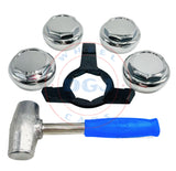 Hex Chrome Cut Knock-Offs Spinners and Blue Lead Hammer Set