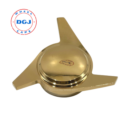DAMAGED Single (RIGHT) 3 Bar Smooth Gold Knock-Off Spinner for Lowrider Rims