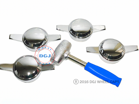 Zenith Chrome Smooth Knock-Offs Spinners and Blue Lead Hammer Set (M)