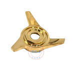 Single (Right) 3 Bar Hex Cut Superswept Gold Knock-Off Spinner for Lowrider Rims