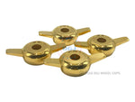 Zenith Cut Gold Knock-Off Spinners for Lowrider Wire Wheels